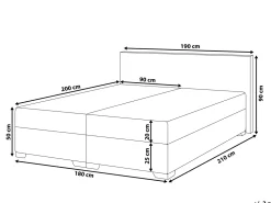 Shop Beliani Jenkkisanky Keinonahka Valkoinen 180 X 200 Cm President
