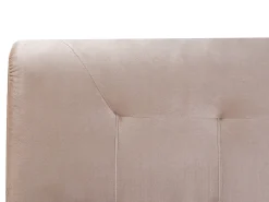 Sängyt<Beliani Jenkkisanky Sametti Beige 180 X 200 Cm Marquise