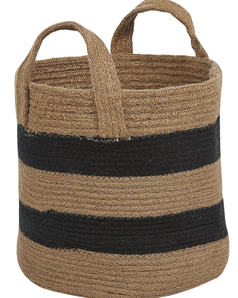 Säilytys<Beliani Juuttikori Beige/Musta 34 Cm 2 Kpl Gerede