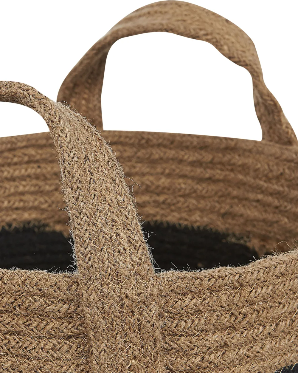 Säilytys<Beliani Juuttikori Beige/Musta 34 Cm 2 Kpl Gerede