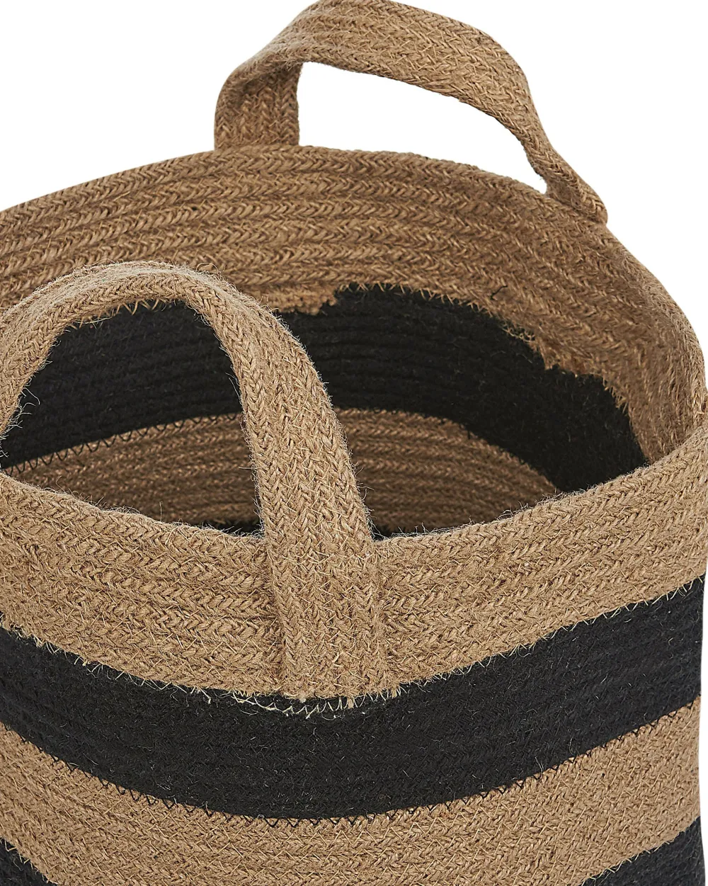 Säilytys<Beliani Juuttikori Beige/Musta 34 Cm 2 Kpl Gerede