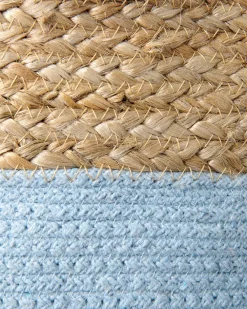 Best Beliani Juuttikori Beige/Vaaleansininen 50 Cm 2 Kpl Gajar