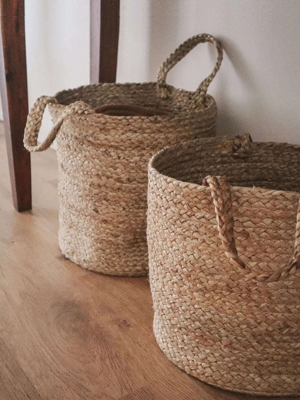 Lastenhuone<Beliani Juuttikori Hiekanruskea 2 Kpl Kaella