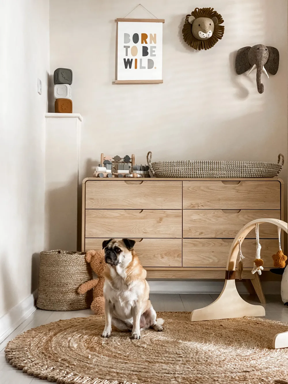 Lastenhuone<Beliani Juuttikori Hiekanruskea 2 Kpl Kaella