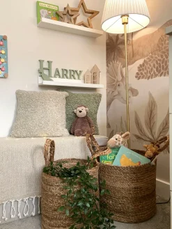 Lastenhuone<Beliani Juuttikori Hiekanruskea 2 Kpl Kaella