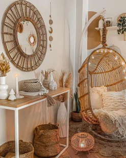 Lastenhuone<Beliani Juuttikori Hiekanruskea 2 Kpl Kaella