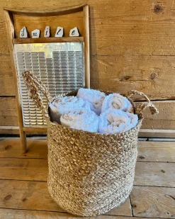 Lastenhuone<Beliani Juuttikori Hiekanruskea 2 Kpl Kaella