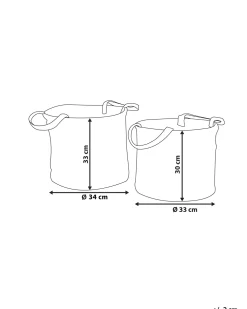 Lastenhuone<Beliani Juuttikori Hiekanruskea 2 Kpl Kaella