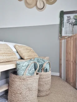 Lastenhuone<Beliani Juuttikori Hiekanruskea 2 Kpl Kaella