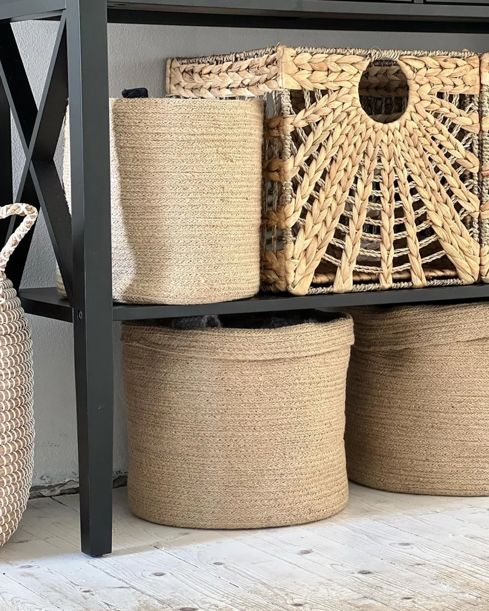 Säilytys<Beliani Juuttikori Hiekanruskea 3 Kpl Artigala