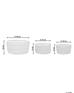 Säilytys<Beliani Juuttikori Luonnonvari/Beige 3 Kpl Tajori