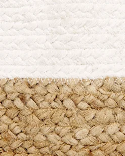 Best Beliani Juuttikori Luonnonvari/Valkoinen 2 Kpl Bellpat