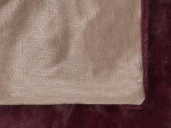 Tekstiilit<Beliani Kaksipuolinen Viininpunainen Huopa 180 X 220 Cm Tantan