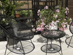 Best Beliani Kalustesetti Musta Poyta Ja 2 Tuolia Acapulco Ii