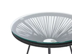 Best Beliani Kalustesetti Musta Poyta Ja 2 Tuolia Acapulco Ii