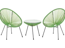 Best Sale Beliani Kalustesetti Vihrea Poyta Ja 2 Tuolia Acapulco Ii