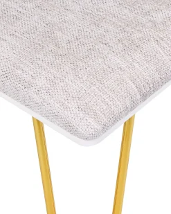 Säilytys<Beliani Kampauspoyta 2 Laatikkoa Led-Peili Jakkara Valkoinen/Kulta Caen