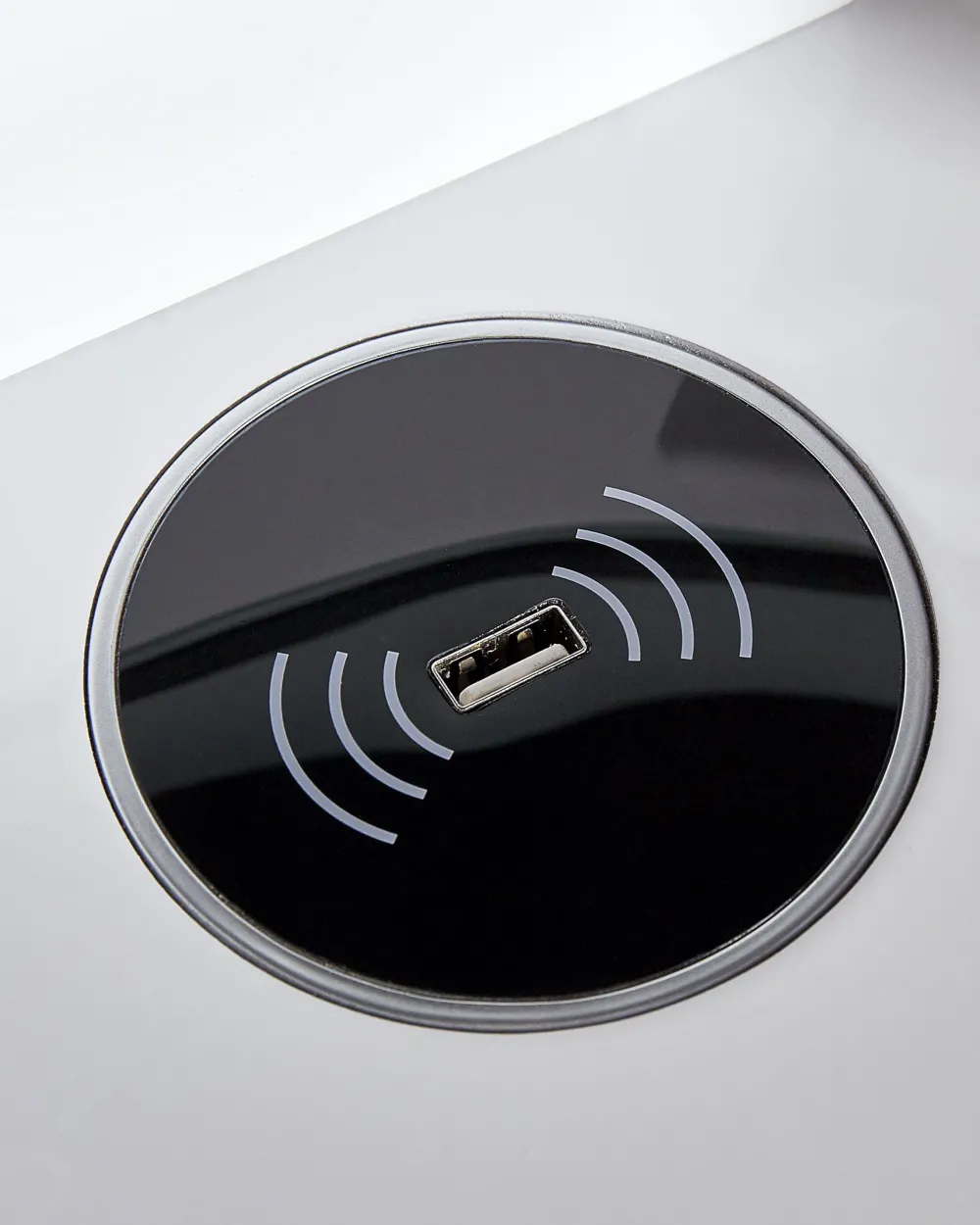 Online Beliani Kampauspoyta 4 Laatikkoa Led-Peili Usb-Portti Jakkara Valkoinen/Musta Soye