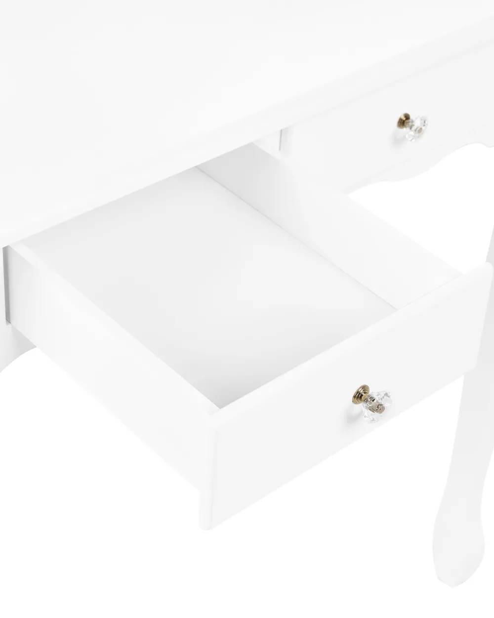 Säilytys<Beliani Kampauspoyta 4 Laatikkoa Peili Jakkara Valkoinen Amour