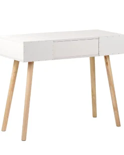 Store Beliani Kampauspoyta 2 Laatikkoa Peili Jakkara Valkoinen Brioude