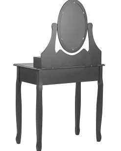 Säilytys<Beliani Kampauspoyta 3 Laatikkoa Peili Jakkara Musta Astre