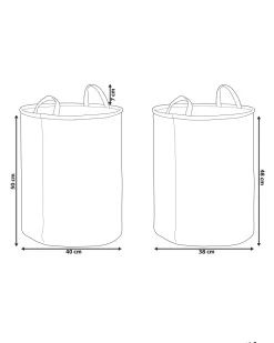 Sale Beliani Kangaskori Beige 2 Kpl Samti