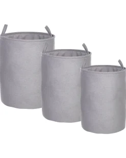 Säilytys<Beliani Kangaskori Harmaa 3 Kpl Archa