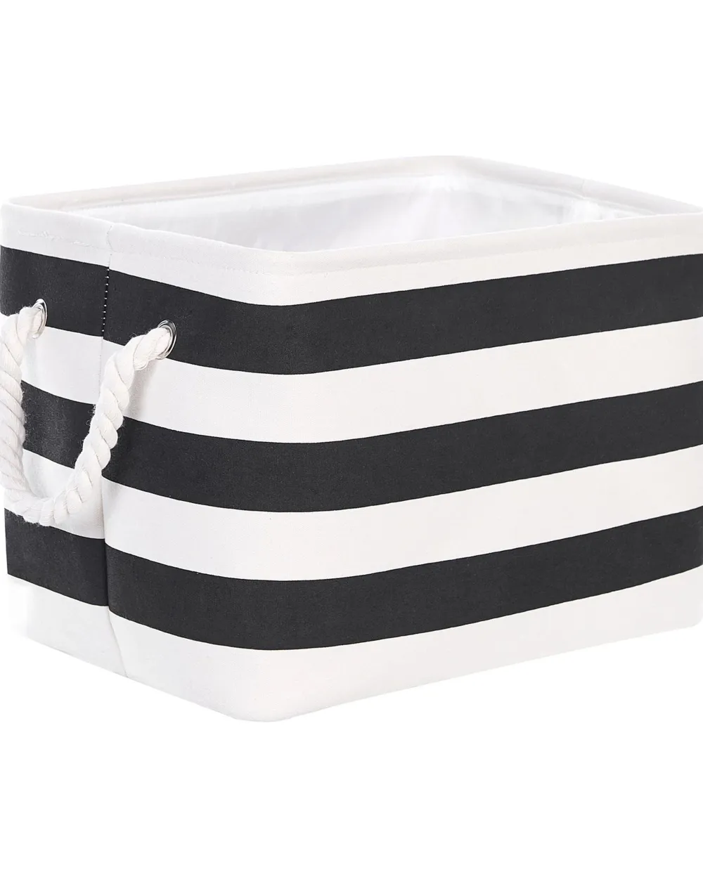 Säilytys<Beliani Kangaskori Musta/Valkoinen 3 Kpl Darqab