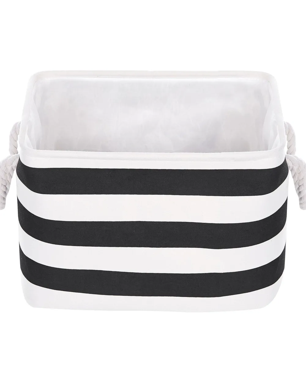 Säilytys<Beliani Kangaskori Musta/Valkoinen 3 Kpl Darqab