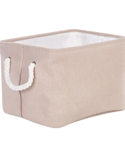 Säilytys<Beliani Kangaskori Ruskeanharmaa 3 Kpl Darqab