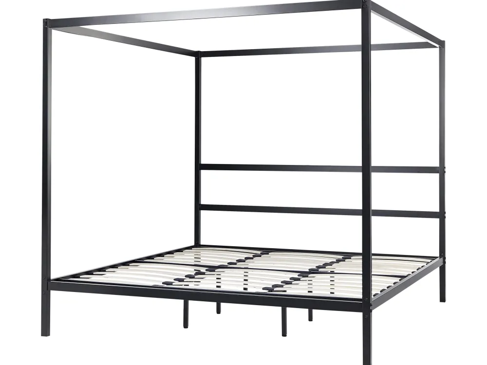 Sängyt<Beliani Katossanky Metalli Musta 180 X 200 Cm Lestards