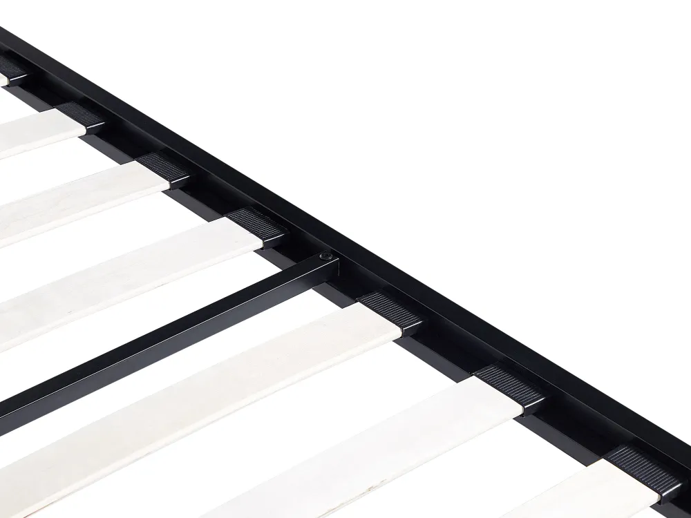 Sängyt<Beliani Katossanky Metalli Musta 180 X 200 Cm Lestards