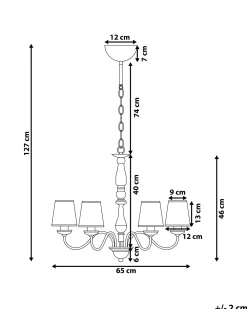 Best Beliani Kattokruunu 6 Polttimoa Metalli Messinki Bradano