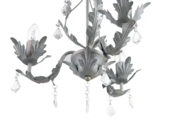 Sale Beliani Kattokruunu 3 Polttimoa Rauta Harmaa Isen