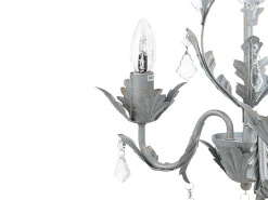 Sale Beliani Kattokruunu 3 Polttimoa Rauta Harmaa Isen