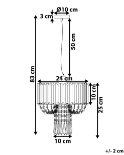 Valaisimet<Beliani Kattokruunu Rauta Vaaleanharmaa Adorn
