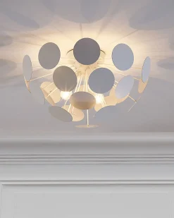 Valaisimet<Beliani Kattovalaisin 3 Polttimoa Metalli Valkoinen Maritsa