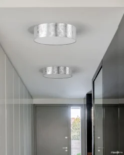 Valaisimet<Beliani Kattovalaisin 3 Polttimoa Polypuuvilla Hopea Rena