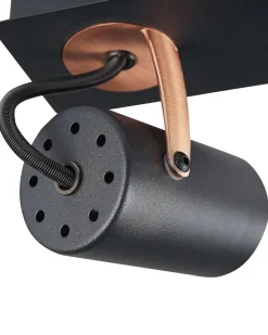 Flash Sale Beliani Kattovalaisin 3 Polttimoa Metalli Musta Klip