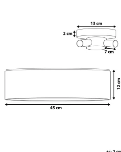 Outlet Beliani Kattovalaisin 3 Polttimoa Polypuuvilla Valkoinen Rena