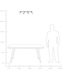 Discount Beliani Kattovalaisin 4 Polttimoa Metalli Valkoinen Klip