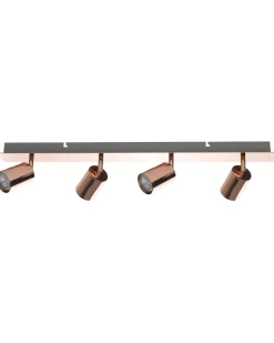 Flash Sale Beliani Kattovalaisin 4 Polttimoa Metalli Kupari Tigris