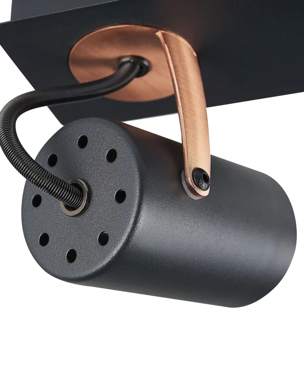 Valaisimet<Beliani Kattovalaisin 4 Polttimoa Metalli Musta Klip