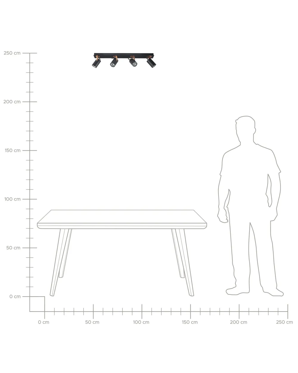 Valaisimet<Beliani Kattovalaisin 4 Polttimoa Metalli Musta Klip