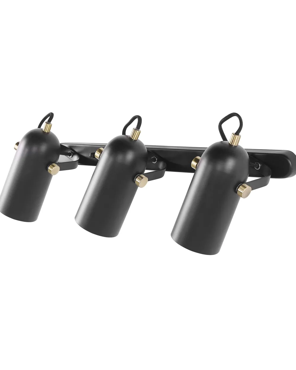 Cheap Beliani Kattovalaisin 3 Polttimoa Metalli Musta Tyria