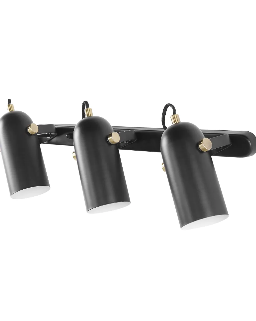 Cheap Beliani Kattovalaisin 3 Polttimoa Metalli Musta Tyria