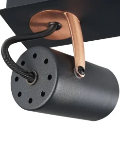 Best Beliani Kattovalaisin 2 Polttimoa Metalli Musta Klip