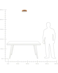 Valaisimet<Beliani Kattovalaisin 3 Polttimoa Polypuuvilla Kupari Rena