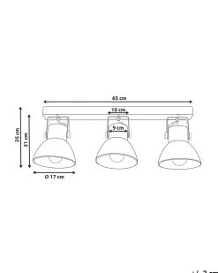 Best Beliani Kattovalaisin 3 Polttimoa Tumma Mangopuu Pennai
