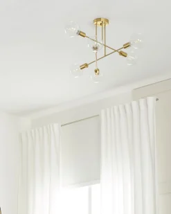 Valaisimet<Beliani Kattovalaisin 6 Polttimoa Metalli Messinki Kidane